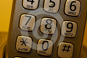 Silver tone cordless phone