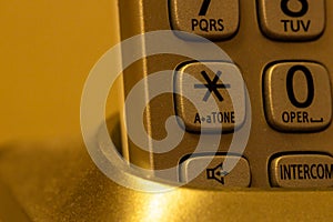 Silver tone cordless phone