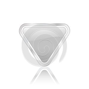 Silver triangular icon