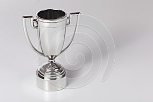 Silver trophy for the winner of a competition