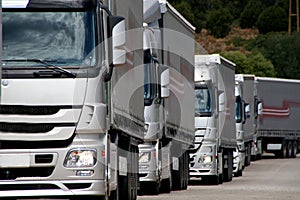 Silver trucks photo