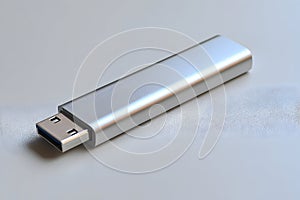 Sleek Silver USB Drive
