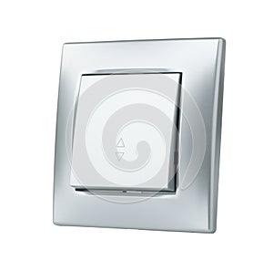 Silver wall light switch