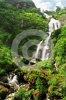 Silver waterfall in Sapa, Vietnam