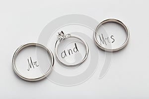 Silver wedding rings