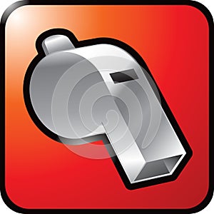 Silver whistle icon