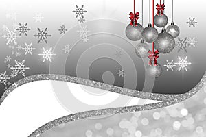 Silver white Christmas background