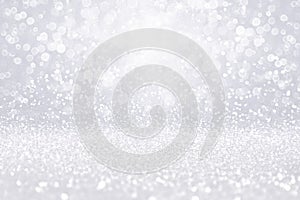 Silver white diamond jewelry background or Christmas snow glitter