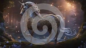 silver white horse img