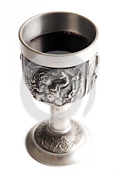 Silver wine chalice