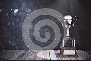 Silver winner& x27;s cup achievement concept