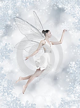 Silver winter fairy