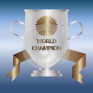 Silver World champion cup and Trophy