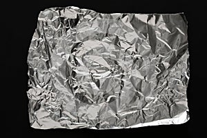 Silver wrinkled foil texture for background