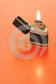 Silver zippo lighter