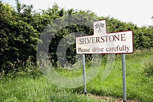 Silverstone road sign