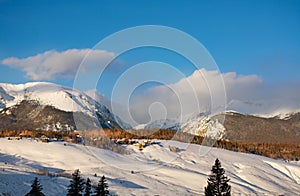 Silverthorne on snowy winter morning.