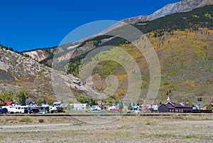 Silverton, Colorado photographed from across the valley