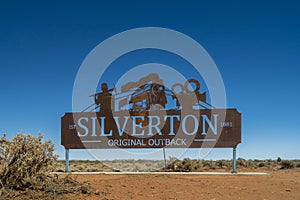 Silverton Town Sign, Silverton, Outback, NSW, Australia