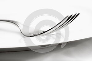 Silverware - closeup of a fork