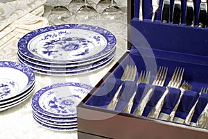 Silverware, Dishes & Wine Glasses photo