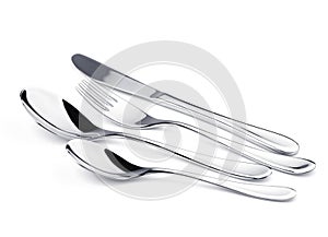 Silverware set - fork, knife, and two spoons