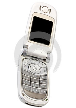 Silvery cellular telephone