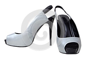 Silvery female shoes