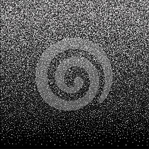 Silvery small confetti on a black background