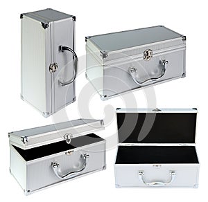 Silvery suitcase