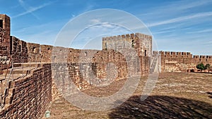 Silves Castle in the South of Portugal in the Algarve region