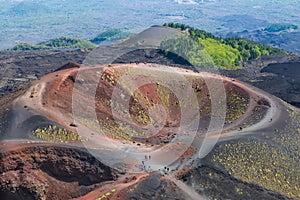 Silvestri crater at the slopes of Mount Etna at the island Sicily, Italy