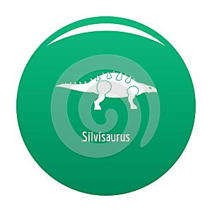 Silvisaurus icon vector green