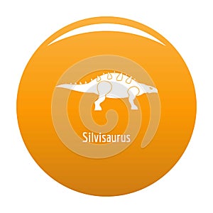 Silvisaurus icon vector orange