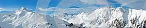 Silvretta Alps winter panorama (Austria).
