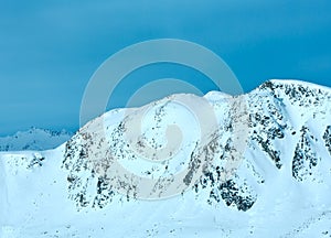 Silvretta Alps winter view (Austria).