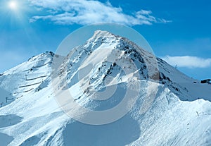 Silvretta Alps winter view (Austria).