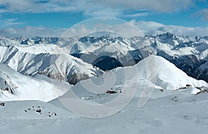 Silvretta Alps winter view (Austria).