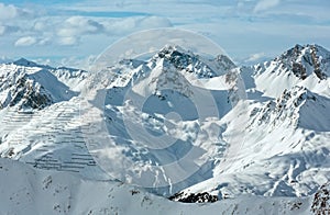 Silvretta Alps winter view (Austria).