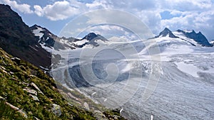 Silvretta glacier and mountains near Klosters