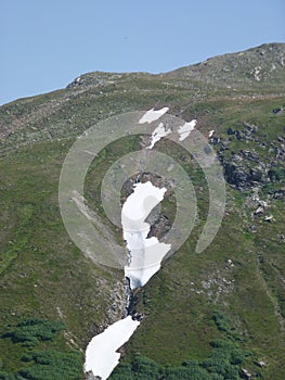 Silvretta high Alpine pass in Austria