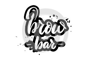 Lettering brow bar