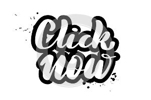 Lettering click now