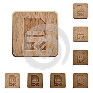 SIM card accepted wooden buttons