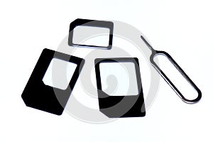 SIM card adapters and extraction tool