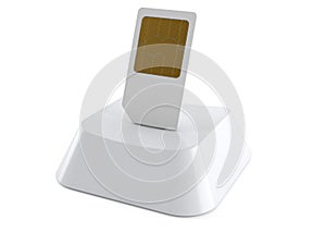 SIM card on computer key