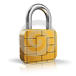 SIM card or credit card security concept