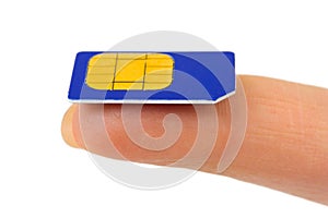 Sim card on finger