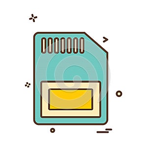 Sim card icon design vector