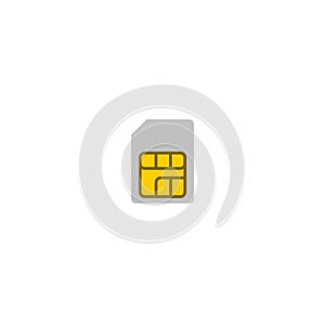 Sim card icon isolated on white background